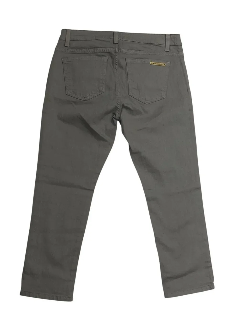 New Michael Kors Pants Cropped Grey  Jeans Womens 4 Stretch Slim Mid Rise Capri